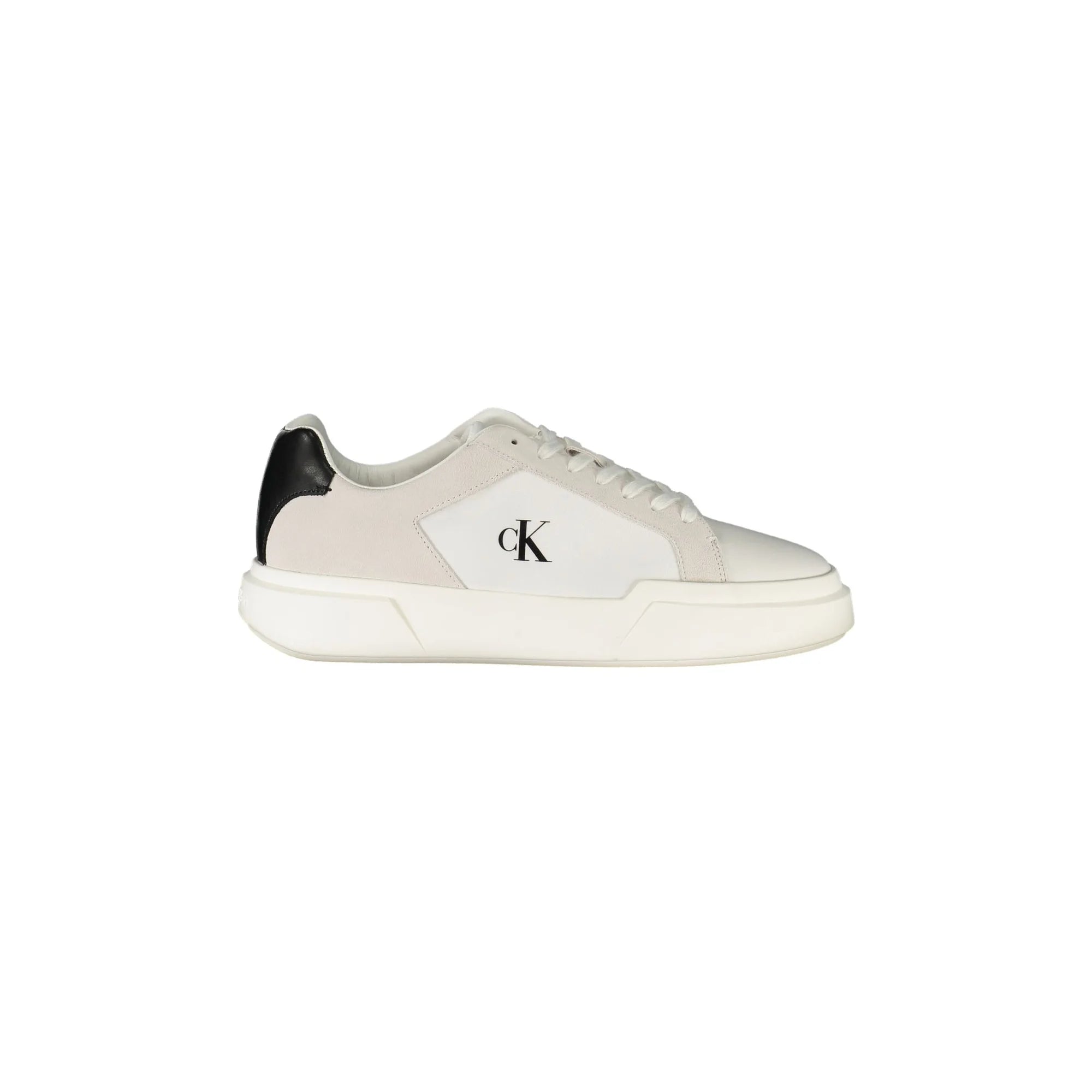 CALVIN KLEIN Sneakers Uomo Bianche con Lacci e Dettagli Neri Bianco - foto prodotto